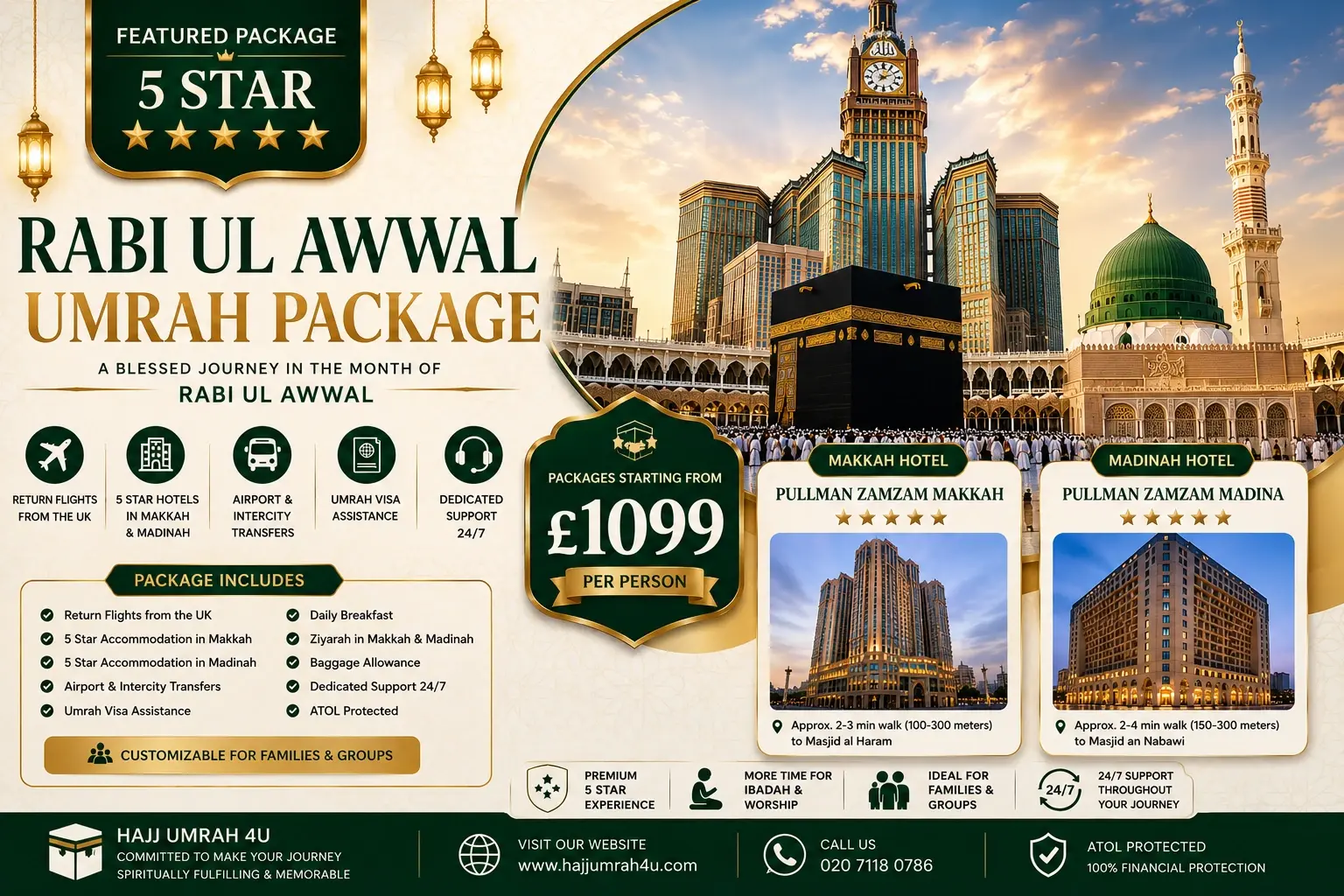 5 Star Rabi ul Awwal Umrah Package 1